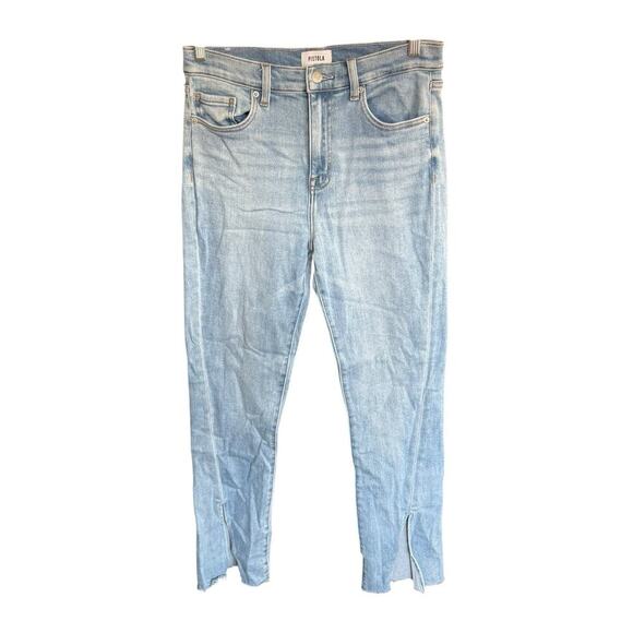 PISTOLA Womens Teagan High Rise Vented Straight Leg Jeans Blue 29 Bohemian Boho - Picture 1 of 12